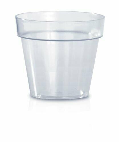 Bloempot CUBE P transparant wit 20cm