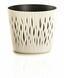 Bloempot met inzet SANDY ROUND creme 12,8 cm