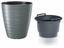 Bloempot met MAZE storting grijze steen 29,6 cm