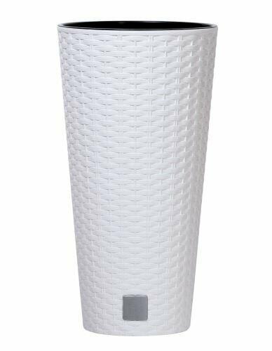 Bloempot RATO TUBUS + statiegeld wit 20cm