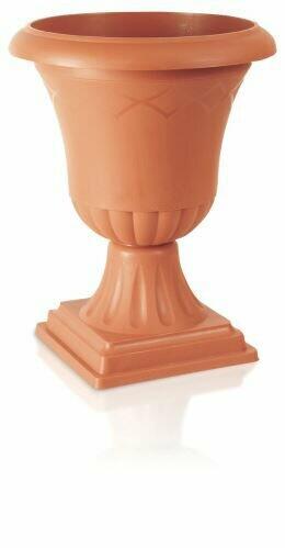 Hoge bloempot ATENA terracotta 47,4cm + FOOT