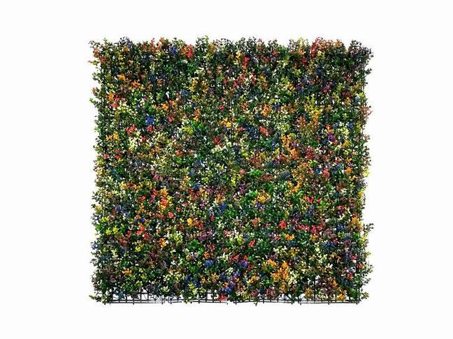 Kunstbloemenpaneel Buxus veelkleurig - 50x50 cm