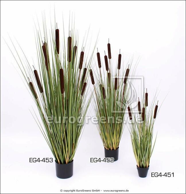 Kunstplant Bat Cattails in pot 90 cm