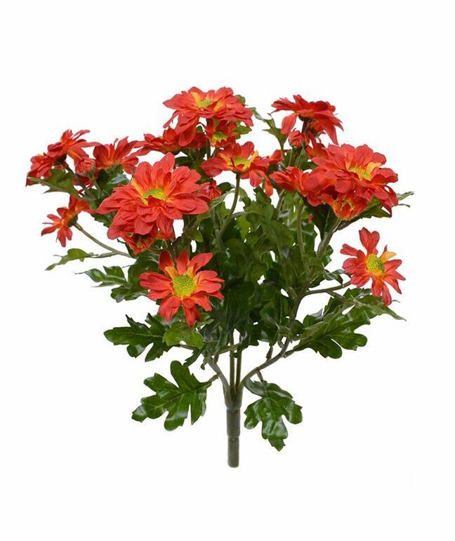 Kunstplant Chrysant oranje 35 cm