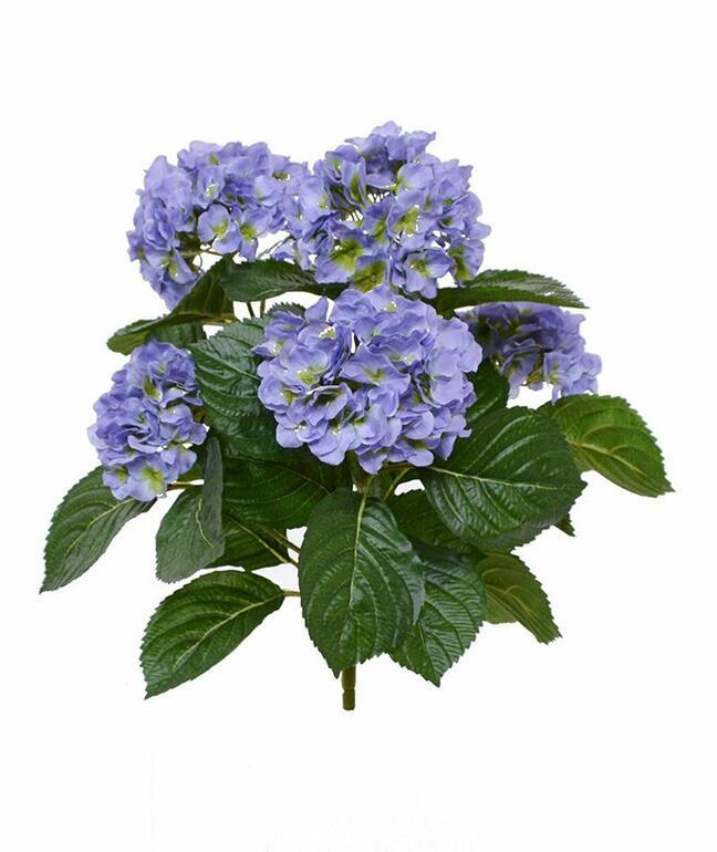 Kunstplant Hortensia blauw 40 cm