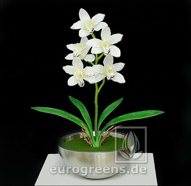 Kunstplant Orchidea Cymbidium creme 50 cm