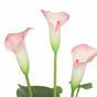 Kunstplant Wit-roze calla 50 cm