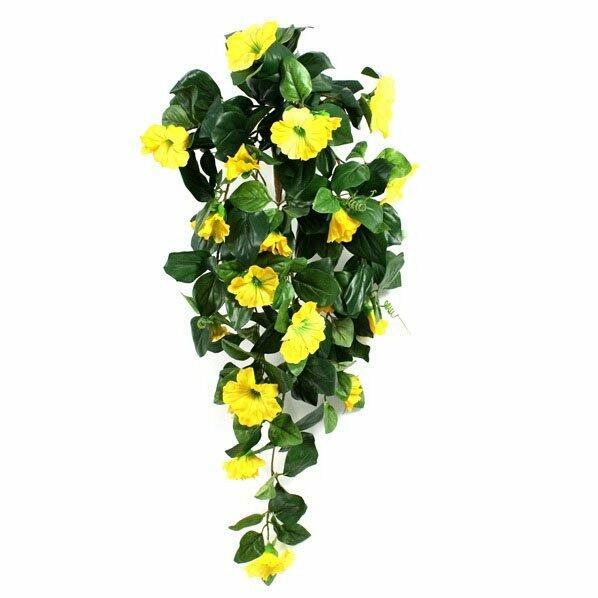 Kunstrank Petunia geel 80 cm