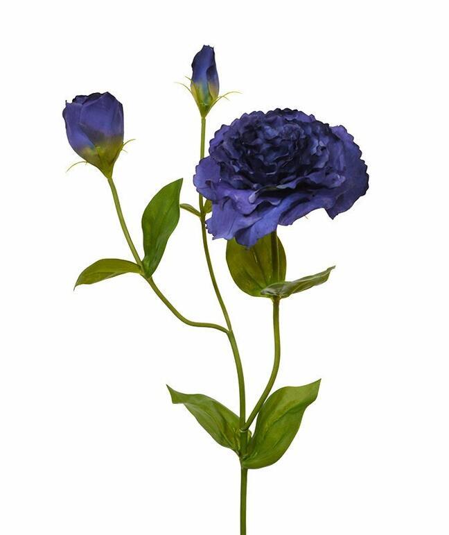 Kunsttak Eustoma blauw 80 cm